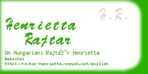 henrietta rajtar business card